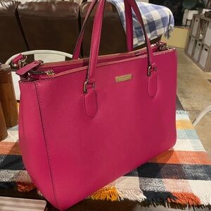 Kate Spade Laurel Way Leighann Sweetheart Hot Pink Tote Purse